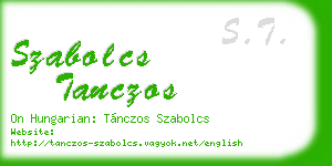 szabolcs tanczos business card