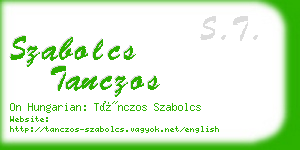 szabolcs tanczos business card